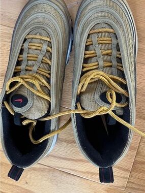 Nike Metallic Gold and Black Air Max 97 Sneakers